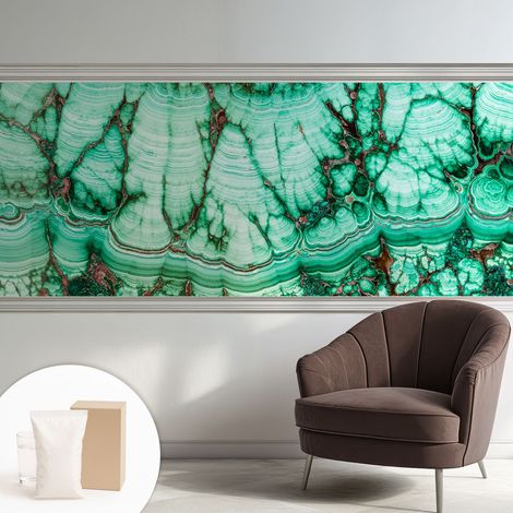 Papier peint intissé avec imprimé pour intérieur moderne application facile a motif - Colle incluse gratuite Motifs verts 250x104 cm (1/5)