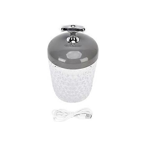 LED-Kristall-Tischleuchte, 3 Farben dimmbar, USB-aufladbar, Nachttischlampe, Heimdekoration