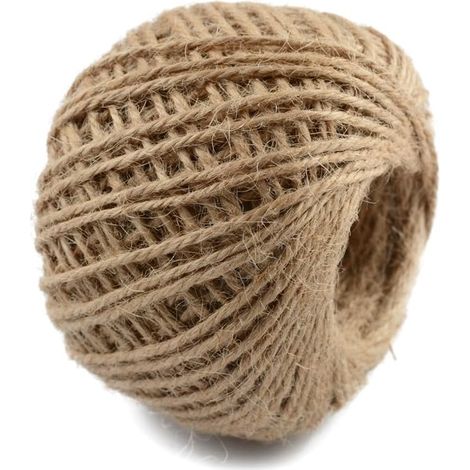 Ficelle de jute 2 mm – Lot de 3 (80 m/rouleau) – Ficelle de jute naturelle pour les projets de loisirs créatifs, l'emballage cadeau et le revêtement des griffoirs (1/5)