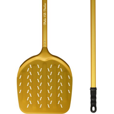 Lilly Codroipo 3D Italia Gold pala pizza forata alluminio anodizzato 33x170 cm