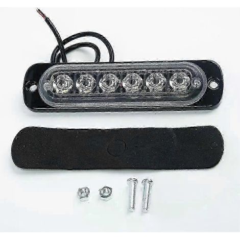 Bande lumineuse de travail automobile à 6 LED, feu de secours, feu antibrouillard, compatible avec les SUV tout-terrain, les véhicules 4x4, les voitures, les bateaux, les camions et les accessoires. (1/5)