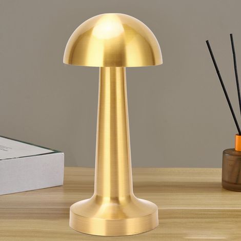 Lampe de table miniature sans fil pour bars et restaurants, alimentée par batterie rechargeable, tactile, 3 couleurs réglables, lampe de chevet portable en métal, mini lampe de table, décoration extér (1/5)