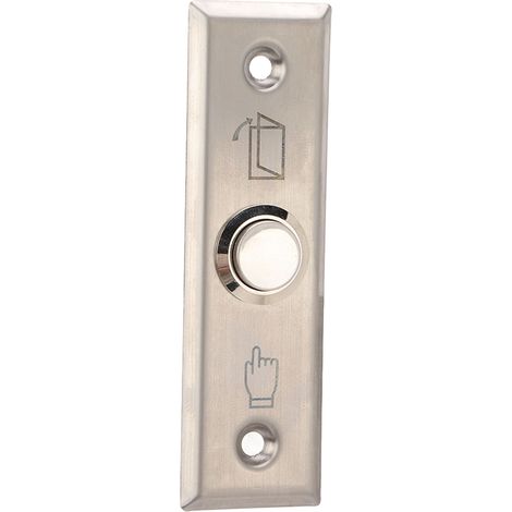 Interrupteur de contrôle d'accès de porte, bouton-poussoir de sortie, acier inoxydable brossé, réarmement automatique, pour intérieur et extérieur (1/5)