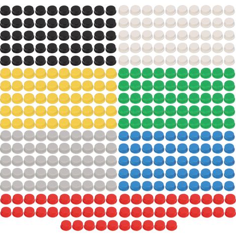 350Pcs Push Button Switch Caps Industrial Momentary Tactical Control 7 Color for Breadboard A24
