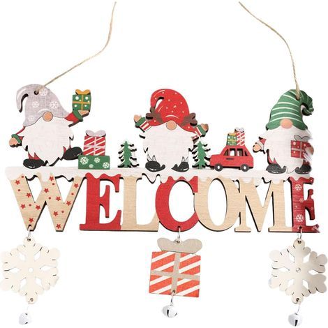 Décoration de Noël en bois robuste avec perles scintillantes pour décorations suspendues pour décorations de fête. (1/4)