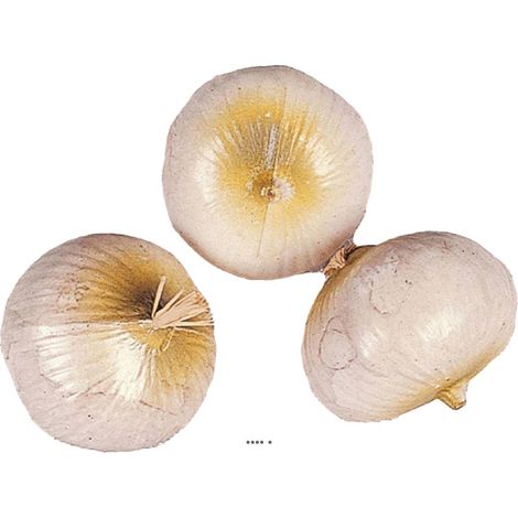 Oignon blanc artificiel en lot de 3 en Plastique soufflé H 75x60 mm (1/3)