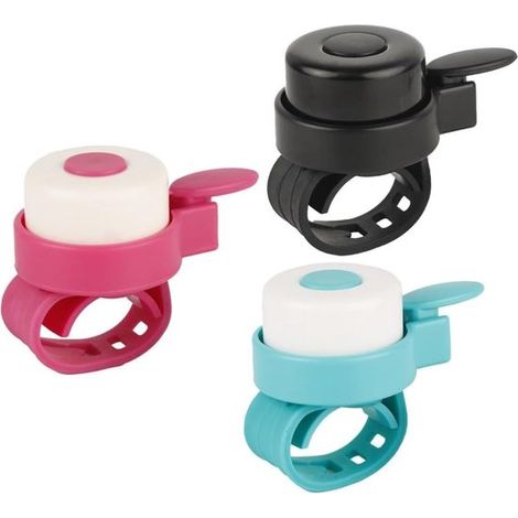 Campanelli per bicicletta, confezione da 3, campanelli per bicicletta per bambini, allarme per bicicletta, suono forte, campanello per girelli, cinghie regolabili, ruotabili a 360°, facili da montare. (1/5)
