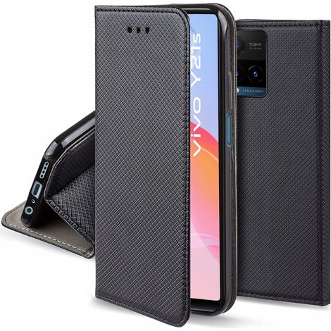 Étui magnétique noir pour liseuse VIVO Y21, Y21S, Y33S + verre (1/5)