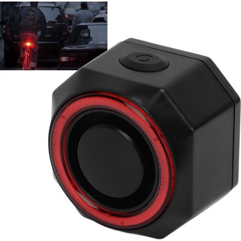 Intelligenter Fahrradrücklichtalarm, USB-wiederaufladbarer Fahrradalarm mit wasserdichter Fernbedienung (1/5)
