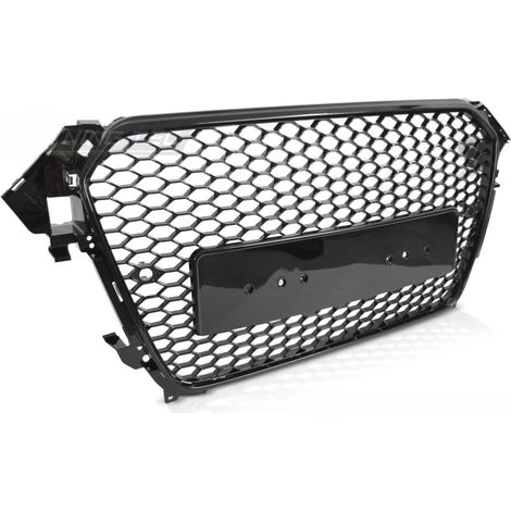 Calandre pour Audi A4 B8 de 2012 a 2015 Look Sport Noir Brillant PDC-42225521