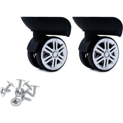 roulettes de rechange A65 pour valise, coffre à bagages, double rangée, pivotantes à 360°, kit de réparation, roues robustes (1/5)