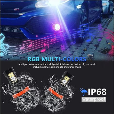 Ampoule LED automobile, réf. H11, pour feux antibrouillard, pour l'éclairage et le remplacement dans les véhicules.-AquaForge (1/5)