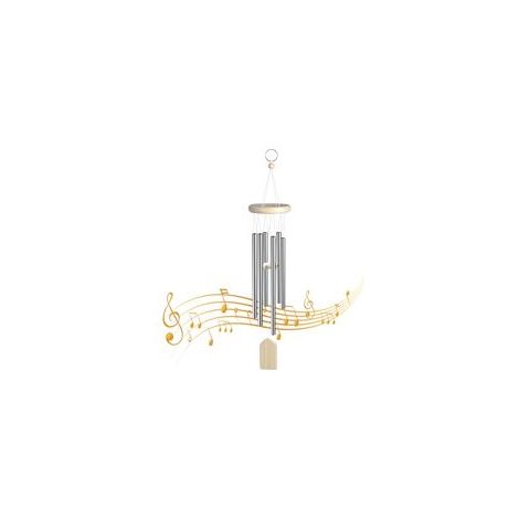 Carillon éolien d'extérieur, carillon décoratif en aluminium et bois pour jardin et maison (1/5)
