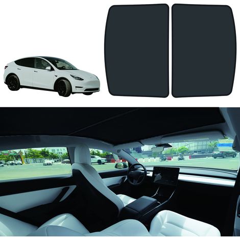2 parasoles para techo solar de coche Tesla Y (1/5)