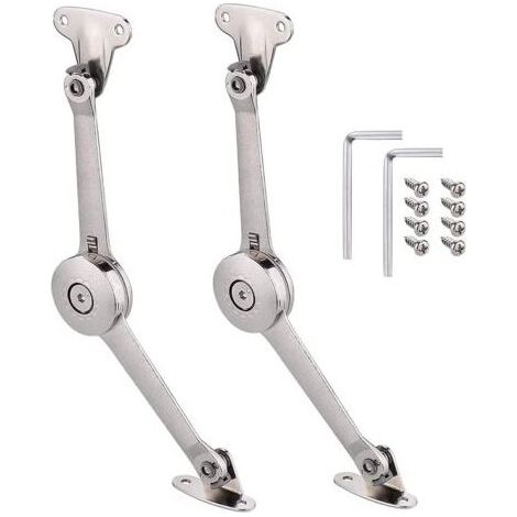 Furniture and cabinet door support pieces, heavy duty standard hinges for flap and swing lids (1/5)