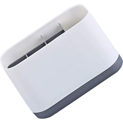 Porte-brosse à dents, boîte de rangement pour salle de bain pour garder la salle de bain bien rangée (gris / 18 x 12 x 9,8 cm) (1/4)