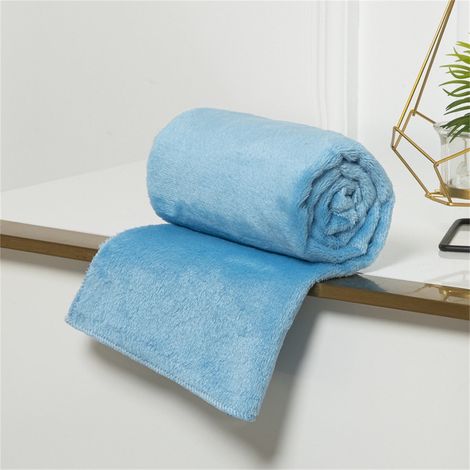 Couverture Jetable - Microfibre Polaire - 100 x 140 cm - Pour Canapé Lit Camping Voyage - 1 Pièce (1/2)