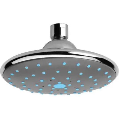 Soffione doccia tondo in abs cromato getto effetto pioggia 1/2" 1 getto REMER