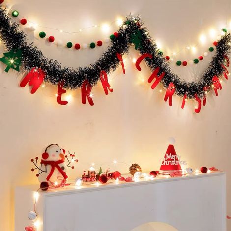 Guirlande Lumineuse De Noël - Décoration Suspendue Pour Arbre De Noël, Cheminée, Bureau Ou Intérieur - 1 Pièce (1/5)