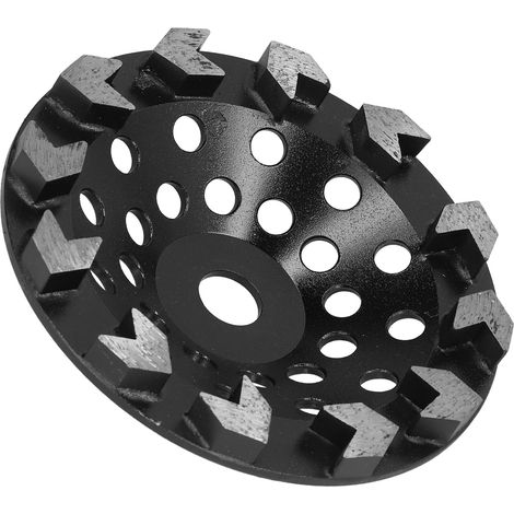 Schwarze 180-mm-Diamantschleifscheibe mit 10 Zähnen zum Schleifen von Beton, Stein und Zement (1/5)