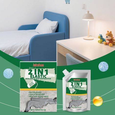 Mastic 2 en 1 JAKEHOE pour l'étanchéité et l'infiltration d'eau : couvre les petites fissures dans les murs, les tuiles et les toits, assurant un aspect propre et esthétique. (1/5)
