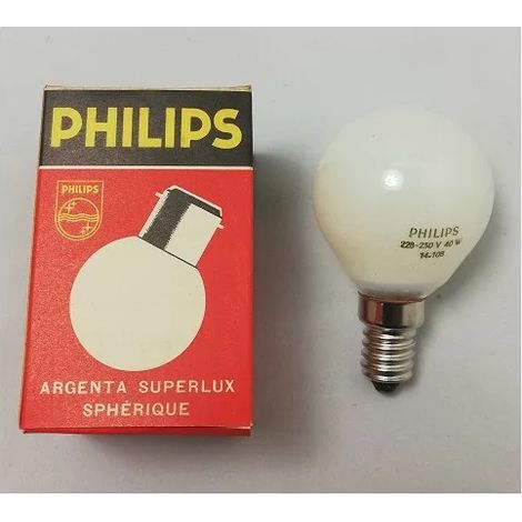 Lampadina sferica Philips E14 40W argento superlux