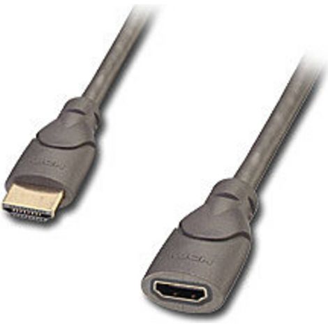 Lindy 0.5m HDMI M/F câble HDMI 0,5 m HDMI Type A (Standard) Noir (1/2)