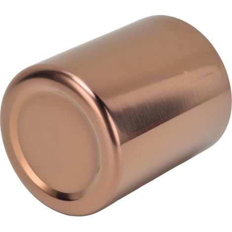 Kerzenhalter/Schale aus roségoldenem Edelstahl, 400 ml, Vase, dekorative Metallschale für Schmuckstücke fürs Büro (1/5)