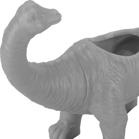 Pot de fleurs dinosaure pour cactus et plantes succulentes - Décoration de jardin (gris) (1/5)