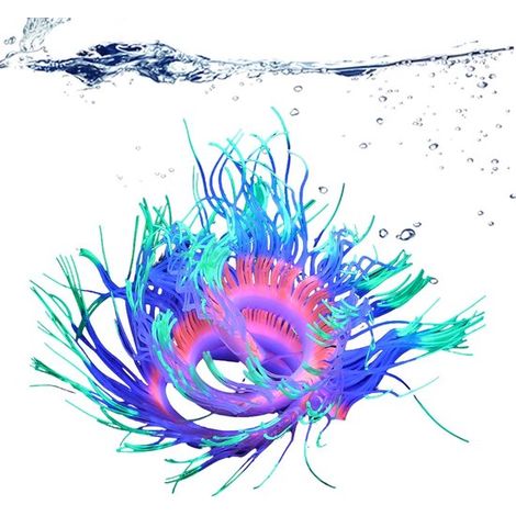 50 cm flexible Silikon-Möwe (Anemone) – Künstliche Aquariendekoration, farbenfroh und lebendig für tropische Aquarien (1/3)