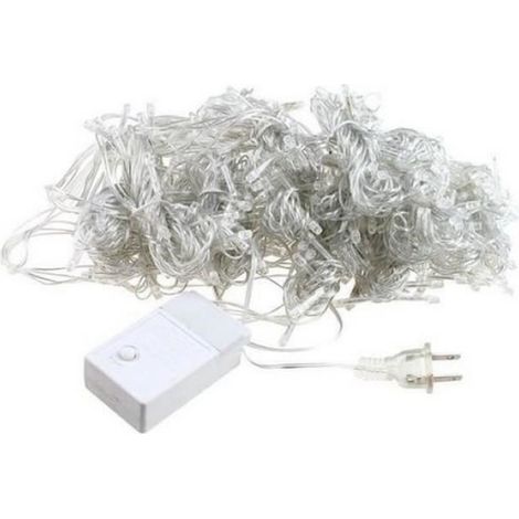 Guirlande lumineuse Rideau de lumière 300 LED Lumières mariage Christmas Festival rideau cordes Fée Led pour mariage fête Led blanc (1/4)