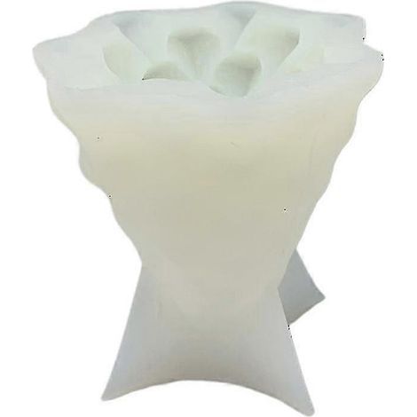 Moule en résine époxy 3D en forme de sapin de Noël dentelé pour bougies, plâtre et silicone. (1/5)