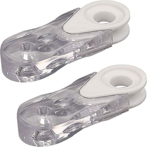 Lot de 4 poignées de store - Poids de cordon - Pendentifs pour stores verticaux - Stores enrouleurs - Rideaux de fenêtre - Poignée de sécurité en plastique transparent (1/5)