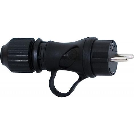 Gummistecker mit Halter IP44 250V - F-Elektro (1/2)