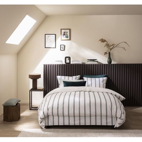 Housse de Couette imprimée en Percale de Coton, 240 x 220 cm, Vert Foncé (1/5)