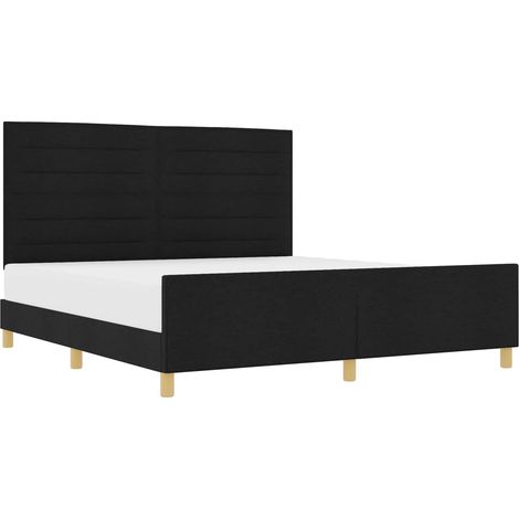 Maison Exclusive - Struttura del letto con testiera Nero 180 x 200 cm Tessuto (1/5)