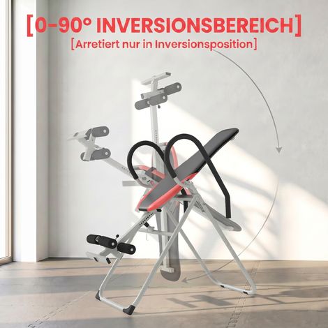 Banc d'inversion pliable avec fixation cheville ajustable, ceinture de sécurité antidérapante (1/5)