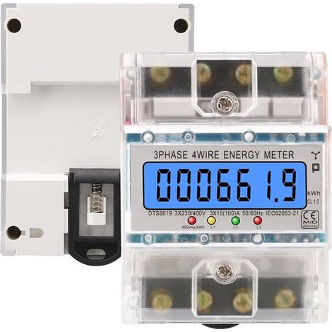 Contatore di energia monofase – CA 220V/230V/400V 100A, voltmetro/amperometro (1/4)
