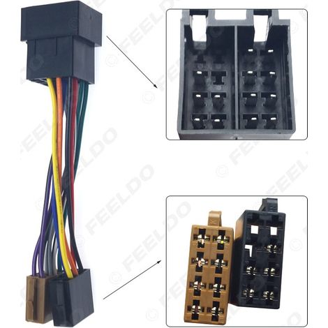 Adaptateur universel femelle-mâle pour autoradio ISO, faisceau de câblage ISO, fiche sans perte pour fil de queue ISO