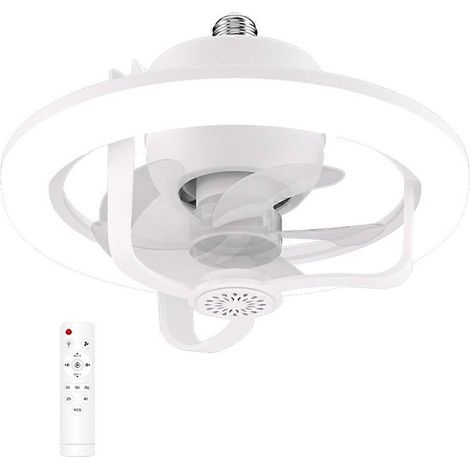 Intelligenter Deckenventilator mit 360°-Drehung, E27-LED-Beleuchtung und Fernbedienung, ideal für Wohn- und Schlafzimmer (maximale Leistung 50 W). (1/5)