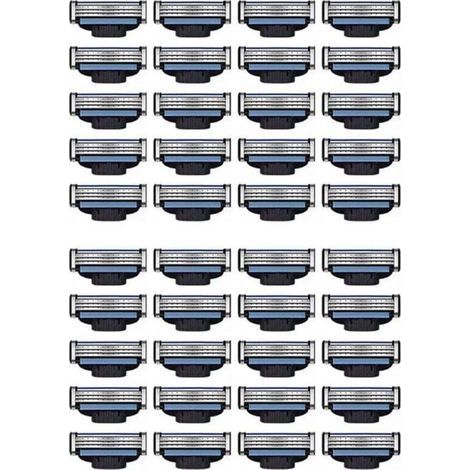 Recharges de Lames Rasoir Mach 3 – 40 Pièces pour Rasoirs Manuels, Compatible avec Modèles Standard, Qualité Haute Précision (1/4)
