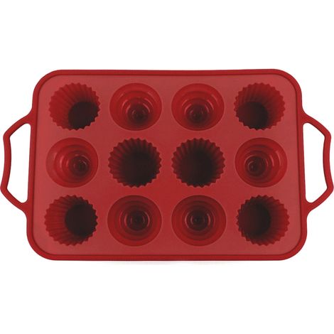 Moule à gâteau en silicone alimentaire (1 pièce) pour cupcakes, glaces, biscuits et desserts. Compatible micro-ondes. (1/5)