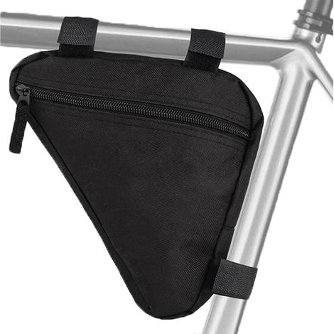 Sacoches de cadre de vélo, sacoches pour vélos de route et VTT, et sacoches de rangement légères pour VTT (petites noires).