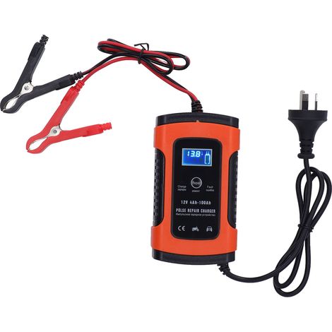 Chargeur de batterie intelligent prise AU 100-240V, 3 étapes automatique avec écran, réparation par impulsion (1/5)
