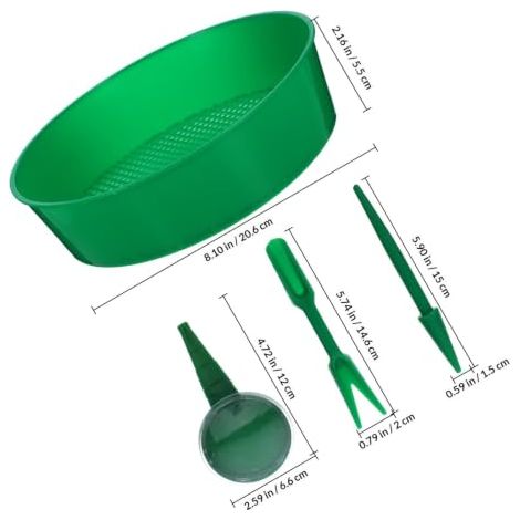Outil Tamisage pour Jardin en PP Vert, Passoire à Terre Multi-Usage Facile à Ranger, Tamis à Mailles pour Petit Jardin et (1/5)
