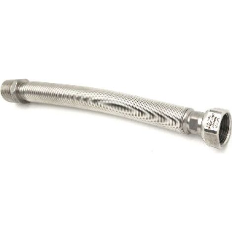 FLESSIBILE INOX RACCORDO IN OTTONE MM 130 / 220 (per Acqua) 3/4