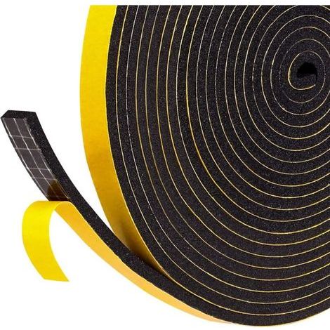 Adhesive foam rubber seal for window and door insulation – Width 12mm, thickness 3mm, length 4m – Moisture resistant (1/5)