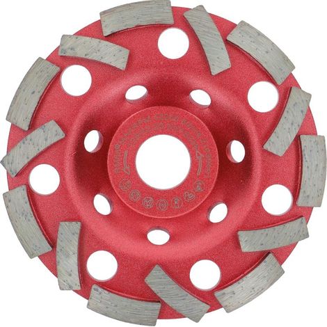 Disque abrasif diamanté 125 mm – Turbo-segmentation pour béton et maçonnerie – Vitesse d'enlèvement élevée – Compatible meuleuses 1000W (1/5)