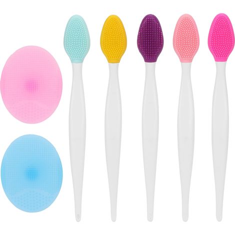 1 Brosse visage en silicone, nettoyant pores, exfoliant lèvres nez, massage peau, voyage (1/5)