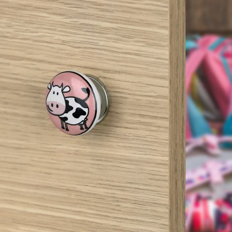 Ouvre&Déco – Bouton de meuble ROSALIE, Porcelaine rose Ø35 mm (1/5)
